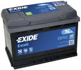 Аккумулятор Exide EB740 74 Ач 680 A/EN обратная полярность