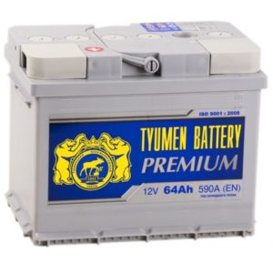 Аккумулятор 64 А. ч. Tyumen Premium прямая полярность 620 A/EN