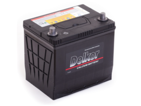 Автомобильный аккумулятор Delkor 75D23R 65 Ач 570 A/EN прямая полярность