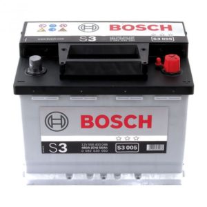 Аккумулятор 56 Ач Bosch S3 005 556400048, обратная полярность, 480 A/EN