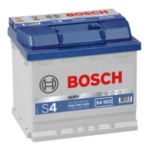 Аккумулятор 52 Ач Bosch S4 002 552400047 Silver, обратная полярность, 470 A/EN