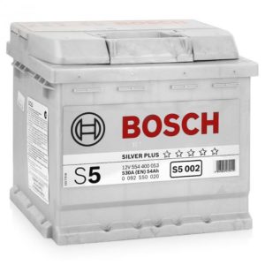 Аккумулятор 54 Ач Bosch S5 002 554400053, обратная полярность, 530 A/EN