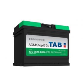 Автомобильный аккумулятор TAB AGM Stop&Go 60 Ач 680 A/EN обратная полярность