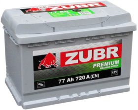 Аккумулятор Zubr (Зубр) Premium 77 Ач низкий