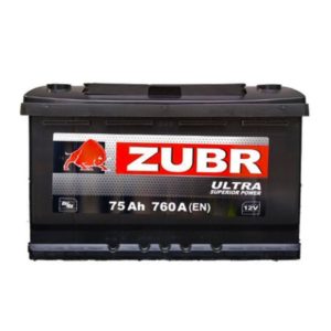 Аккумулятор Zubr (Зубр) Ultra 75 Ач обратная полярность 760 A/EN